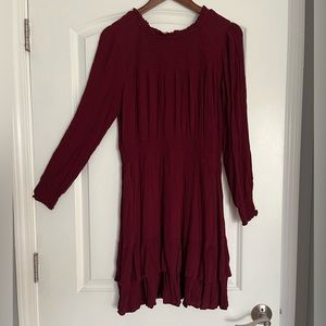 Like new medium maroon long sleeve dress by Knox Rose